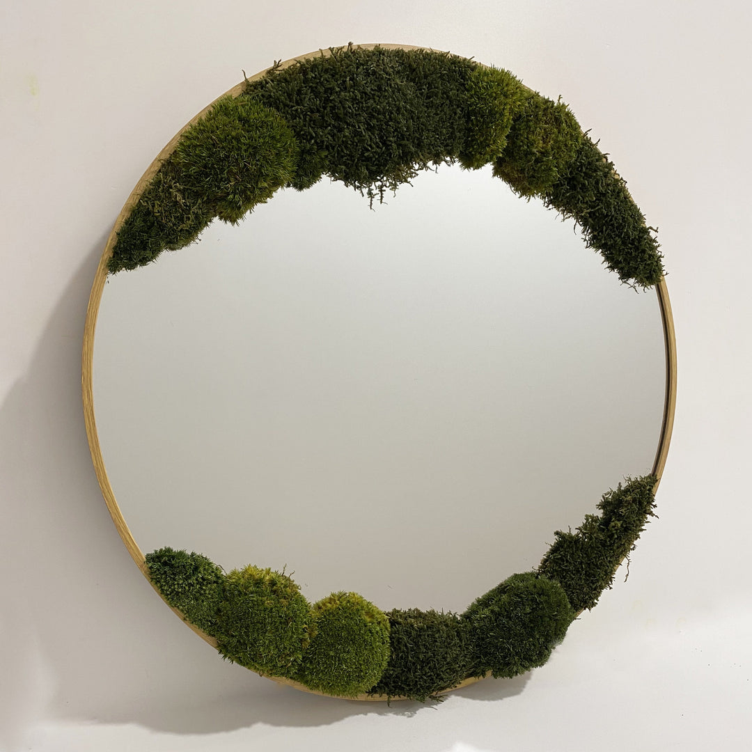 big or double sided wall moss mirror studio photo